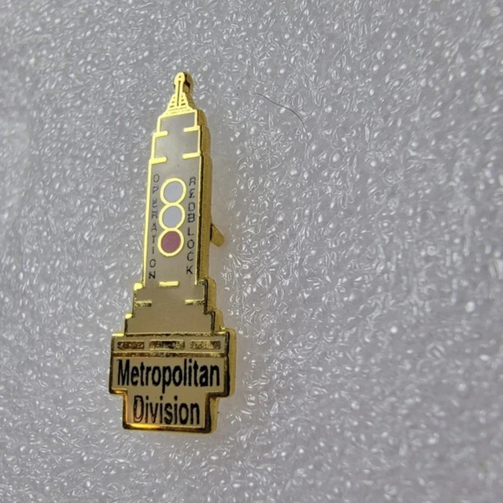 Amtrak Operation‎ RedBlock Lapel Pin Metropolitan Division Tie Tack Collectible